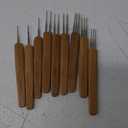 Dreadlocks Crochet Hooks 9Pcs Set for Hair, Needle Weaving Crochet for Hair Dreadlock, Crochet Hook Needle Tool for Braid Craft Dread Locks Bamboo Handle Braid Hair Weaving Tool