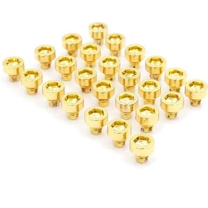 RTrhinoTuning 50pcs Wheel Rim Rivets for 7.5mm/0.3in Hole Replacement Wheel Lip Rivets Nuts ABS Plastic Gold Wheel Rim Lip Rivets Nuts Replacement Rivets Universal Yellow