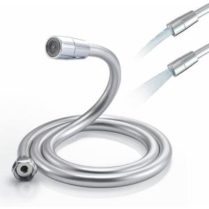 Sink Hose Nozzle for Washing Hair,4 Foot Faucet Sprayer Hose,Sink Hose Attachment for Portable Hand Held Shower Head Sprayer,Shampoo Sprayer Hose for Bathing Baby,Pets,Rinsing Vegetables (48 In)