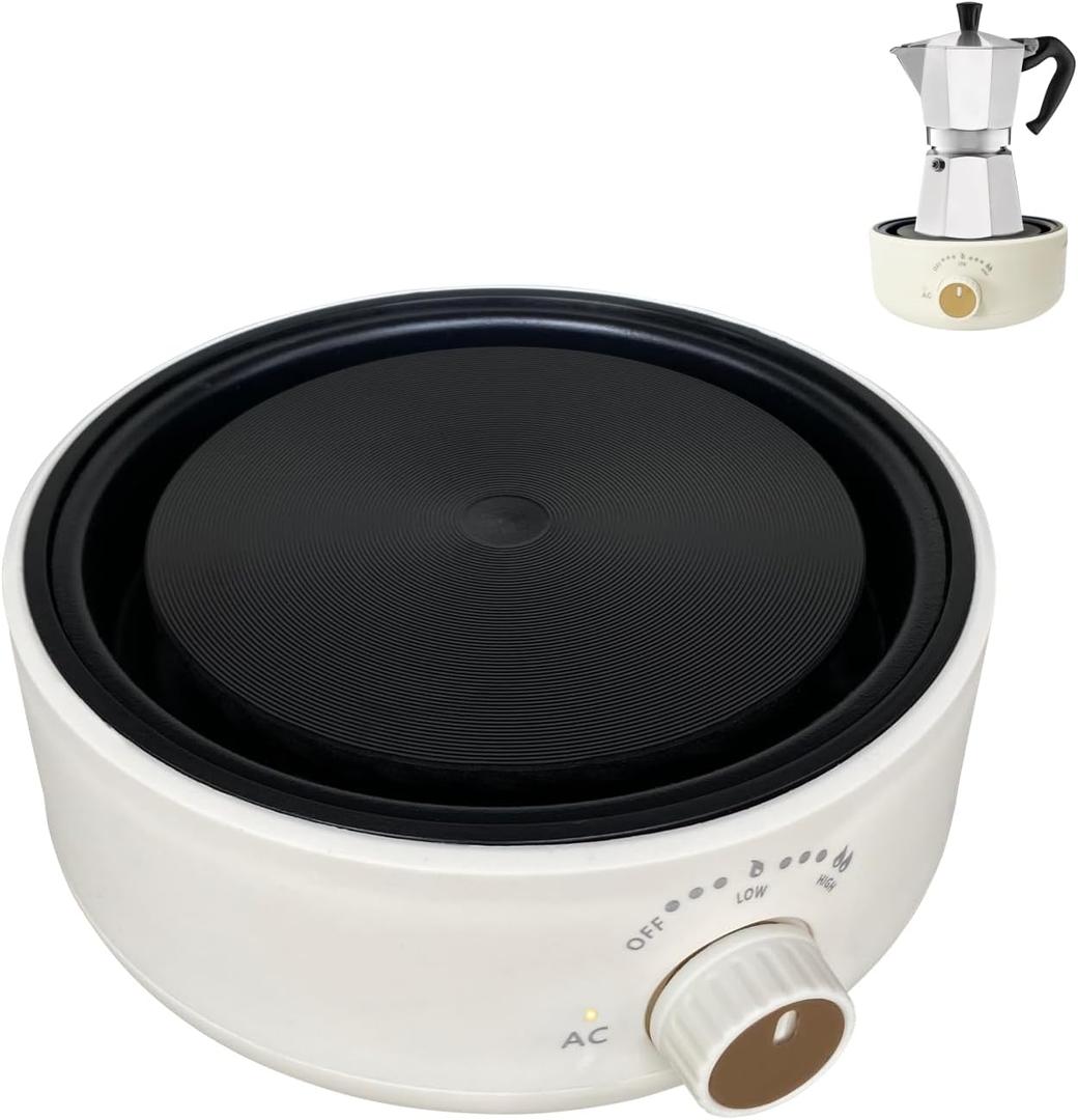 Mini Hot Plate,Small Electric Stove - 500w Hot Plate, low wattage, Single Burner, Perfect Size For Moka Pot, Melting Wax And More, Suitable For Kitchen, RV camping, Outdoor