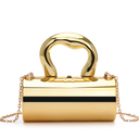 Acrylic Clutch Bag, Acrylic Purse for Women with Removable Strap and Lift-Up Lock, Gold Clutch Purses for Women