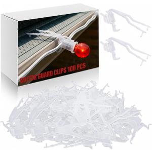 Christmas Gutter Clips for Hanging Outdoor Lights Weatherproof Christmas Light Clips for Gutter Guards Mesh Filter Shingles Eaves Ornament Hooks for Xmas Halloween Decor(White,100 Pcs)