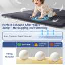 SEPARO Thick Baby Play Mat for Floor,50 x 50 Playpen Mat,Tummy Time Foam Mats,Ultra Soft Support & Plush Feel,Easy Care with Non-Slip Cushioned for Infant,Kids and Toddler Crawling, Dark Grey
