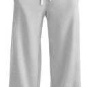 HeSaYep Men's Fleece Baggy Sweatpants Wide Leg Lounge Sweat Pants with Pockets (Grey)