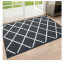 Finchitty Indoor Door Mat, Dirt Resistant and Absorbent, Low-Profile, Non-Slip, Washable Inside Floor Mats for Front Door, Back, and Entrance, 36" x 24", Charcoal