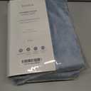 Cathay Home Full Plush Fur Fitted Sheet - Ultra Soft & Thick Plush Fur - All Season Cozy Warmth - 12" Deep Pocket Fitted Sheet Only (Full, Blue Fog)