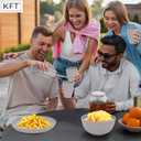 Wheat Straw Dinnerware Sets for 4 - KFT Lightweight & Unbreakable Dishes Microwave & Dishwasher Safe Perfect for Camping, Picnic, RV, Dorm Plates, Cups and Bowls (Gray) (Graphite)