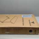 Vaunn Medical Pneumatic Adjustable Overbed Bedside Table with Wheels (Hospital and Home Use) (Black)