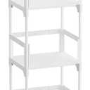 FIDUCIAL HOME 3 Tiers Small Bookshelf Rack Storage Organizer Easy Assemble, Sturdy