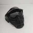 Tactical Mask Airsoft Masks, for Airsoft BB Hunting, CS Game Full Face Tactical Gear, Impact Resistant with Goggles, Motocross Skiing Outdoor Activities (Black/Gray Lens)