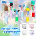 24 Pcs Italian Brainrot Multicolor Pen in One Cartoon Cute Fun 4-in-1 Pens Bulk Cool Ballpoint Pens for Fun Gifts Birthday Party Favor