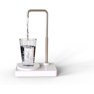 Desk Water Dispenser- Intelligent Desktop Water Bottle, Automatic Water Pump for Universal Bottle Water Dispenser USB Charging Jug Pump for Home, Office, Outdoor (White)