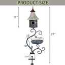 Deck Bird Bath, Metal Bird Bath and Bird Houses, Decorative Deck Mounted Bird Bath, Detachable and Adjustable Sturdy Deck Bird Bath for Outdoor Porch Yard Garden Decoration