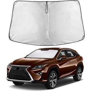 EcoNour Windshield Sunshade Compatible for Lexus RX 350 450h 2016-2020 2021 2022, Sun Visor for Front Windshield & Window Sun Shade Cover, UV Heat Blocker & Protector, Car Accessories