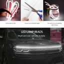 Car Hood Light Strip, 79 Inch Flexible Dynamic Daytime LED Running Lights, 12V Waterproof Silicone Headlight Strip Engine Cover Decoration, Universal Car Accessories (White)