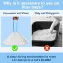 80-Pack 21.6"Opening x 11.8"L Heavy Duty Cat Litter Box Liners for Fsitego & Fumoi Automatic Litter Boxes, Extra Thick Self-Cleaning Litters Box Bags, Cat Litters Bags with Drawstring and Leakproof