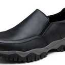 Jousen Loafers for Men Arch Support Comfortable Mens Slip On Shoes (10, Amy3062-black)