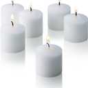 Light In The Dark White Votive Candles - Box of 72 Unscented Candles - 10 Hour Burn Time - Bulk Candles for Weddings, Parties, Spas and Decorations