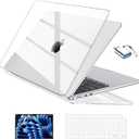EooCoo Compatible with MacBook Air 13 inch Case M5 20262022 M4 M3 M2 Model A3449 A3240 A3113 A2681, Mac Air 13.6 inch Hard Shell & Keyboard Cover & Screen Film & TypeC, Crystal Clear