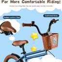 RULLY 16 Inch Boys' Bike for Kids Ages 2-6, Toddler Bicycle with Training Wheels, Coaster Brake & Handbrake, and Front Basket(Blue Black Green)