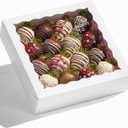 12Pack 9X9X2.5 Inches White Bakery Boxes,Pie Boxes with Clear Window Treat Boxes for Chocolate Strawberries, Pastries, Muffins, Donuts,Cookie,Breakable Heart