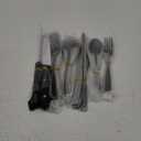 Hiware 24 Pieces Matte Black Silverware Set with Steak Knives for 4, Stainless Steel Flatware Utensils Set, Hand Wash Recommended