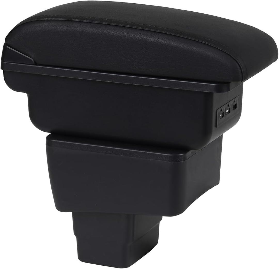 Car Armrest Box for Toyota Yaris iA Sedan/Scion iA 2016-2018 Center Console Storage Arm Rest Organizer Automotive Armrests (Black Line)