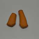 Leather Bike Grips for Twist Shifter, 7/8" Handle Bar Grips, Comfortable Handmade Short Shift for Beach Cruiser, Classic City Vintage Accessories, Women and Men (Brown)