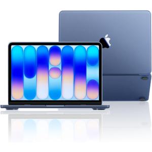 Macaset for MacBook Neo Case 13 inch 2026 (A18 Pro, Model A3404), Precision 1:1 Fit | True-to-Original Color | Matte Hard Shell, Blue Cover Scratch & Fingerprint Resistant - Indigo Clear