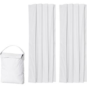 Amazon Basics Portable Blackout Curtain Shade with Suction Cups, Noise Reducing, Energy Saving, 50"W x 78"L, White, 2-Pack