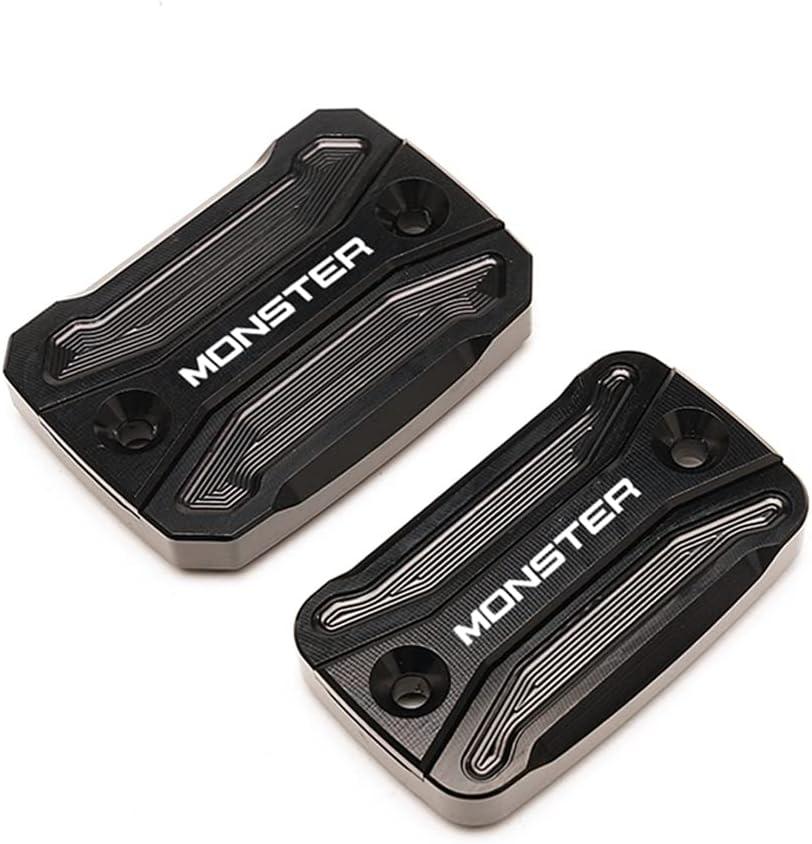MOWOK Motorcycle Front Brake Cylinder Fluid Reservoir Cover For Ducati Monster 696 Monster 795 Monster 796 Monster 821 Accessories (Black)