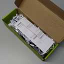 AIBOO Linkable Under Cabinet LED Lighting 12V Dimmable Puck Lights with Wireless RF Remote Control, Hardwired & Wall Plug in for Display Lighting(10 Lights, Daylight White)