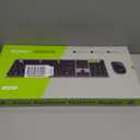 seenda Bluetooth Mechanical Keyboard and Mouse, 3 Device Connection Rechargeable Mouse and Keyboard, Full-Size Wireless Keyboard Mouse Compatible for Windows/Laptop/PC/MacBook/Mac, Black Gray