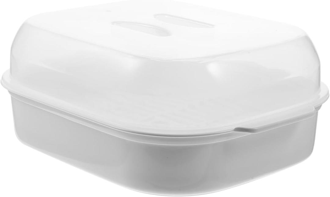 DOITOOL Microwave Steamer for Cooking Vegetables, Plastic Microwave Vegetable Steamer with Lid for Vegetables Prep Seafood Cooking (Random Color)