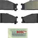 BOSCH BE333H Blue Semi-Metallic Disc Brake Pad Set with Hardware - Compatible with Select Nissan D21, Frontier, Pathfinder, Pickup, Van; Subaru SVX + More; FRONT
