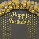 KatchOn Gold Birthday Decorations Set , Pack of 53 | Glitter Happy Birthday Banner, Gold Star Garland and Confetti Balloons Arch Kit, Happy Birthday Decorations Women, Men