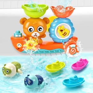 Baby Bath Toys Toddlers 1-3 Bear Kids Bath Tub Toys with 2 Turtle Swimming Wind up Water Toys & 3 Floating Boat Bathtub Toys for Infants Boys Girls 18+ Months Gifts Box Set Baby Bath Toys Toddlers 1-3 Bear Kids Bath Tub Toys with 2 Turtle Swimming Wind up Water Toys & 3 Floating Boat Bathtub Toys for Infants Boys Girls 18+ Months Gifts Box Set