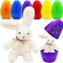 CAMIRUS Easter Eggs Bunny Stuffed Animal Plush Toys, 8in Large Surprise Random An Eggs Filled with 13.5in Easter Bunny Rabbit Gifts for Kids Boys Girls Easter Eggs Party Favor, Basket Stuffers Filler