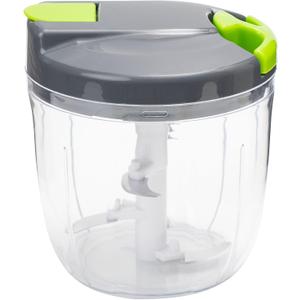 Manual Food Processors & Chopper with Cover and Handle, Manual Onion Chopper Slicer Cutter, Vegetable Chopper, Suitable for Garlic Carrots Onions Peppers Fruits Mincing.900ML (Green)