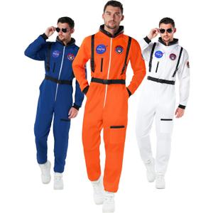 Morph Astronaut Costume Adult, Space Suit Men, Men's Halloween Costume Astronaut Suits, Nasa Costumes Adult (Large, Orange)