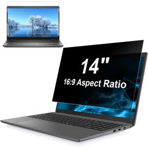 14 Inch Laptop Privacy Screen Filter (16:9), Anti Glare Blue Light Blocking Screen Protector for Windows Notebook, Removable Matte and Glossy Finish Shield for Office Business Travel