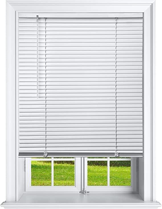 Cordless 1 Inch Window Blinds, Mirrotek Cordless Blinds Light Filtering Mini Blinds (23'' x 42'') White