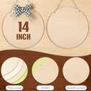 Suzile 10 Pcs 14 Inch Round Wood Circles for Crafts Unfinished Wooden Blank Signs Wood Circles for Craft Round Disc for DIY Christmas Home Decor Painting, 2mm Thick