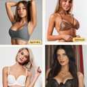 2 x Double Sided Sticky Bra Inserts, Self Adhesive Reusable Sticky Push Up Bra Pads Inserts for Breast Lift (Beige)