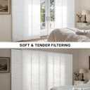 Lazblinds Adjustable Vertical Blinds - Woven Texture Paper Panel Blinds for Patio Doors & Room Dividers, Extendable Track (45 3/4" - 82 5/8" W), Trimmable to 96" H, SleekLoom White