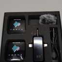 Wireless Lavalier Microphone for iPhone: Mini Microphone Noise Reduction - 328ft Transmission & 20H Battery Life for Video Recording, 3-in-1 Universal Camera & Android, Deep Grey (Brushed Black)