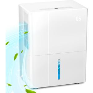 4000 Sq.Ft. Dehumidifier for Home Bedrooms, 1.2Gal Water Tank With Smart Control, Timing Device For Medium Size Rooms, 50 Pints (White)