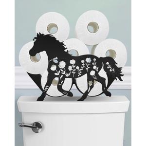 Horse Toilet Paper Holder Stand for Extra 8 Rolls, Funny Dwarf Decorative Free Standing Toilet Paper Storage, Farmhouse Bathroom Animal Decor Accessories Storage Cabinet