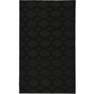 Garland Rug Sparta Non Slip Polypropylene 3 Ft. X 5 Ft. Black Area Rug- Ideal for Living Rooms & Hallways, Stylish & Durable for High Traffic Areas