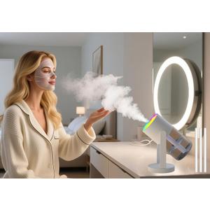 UEISODC Bedroom Humidifier, Desktop USB Humidifier, Car Air Freshener, Relieves Tight Skin, Cough, Nasal Congestion, Allergies And Dry Air With Automatic Shutdown, Silent Operation (White)